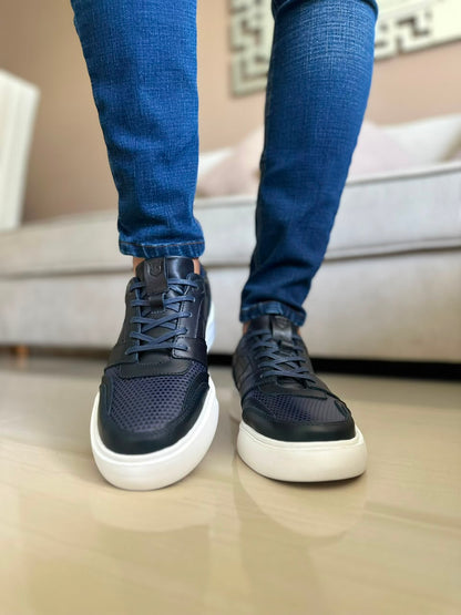 TENIS PARA HOMBRE EN CUERO AZUL | REF OKLAHOMA