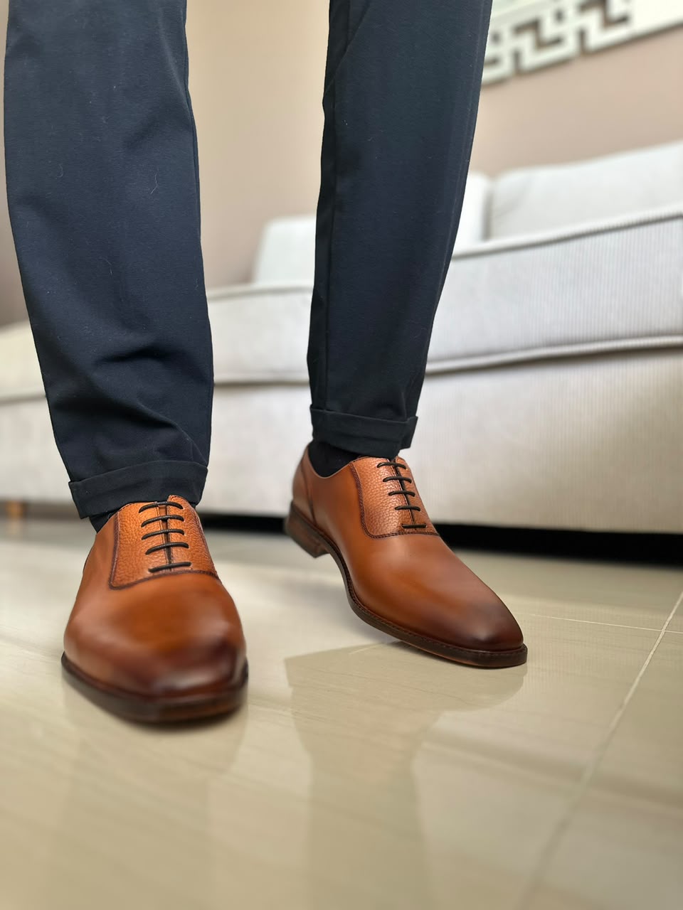ZAPATO ELEGANTE PARA HOMBRE EN CUERO MIEL | REF WASHINGTON