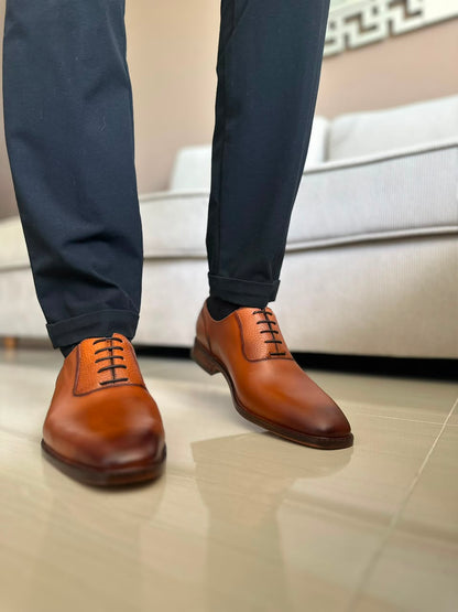 ZAPATO ELEGANTE PARA HOMBRE EN CUERO MIEL | REF WASHINGTON