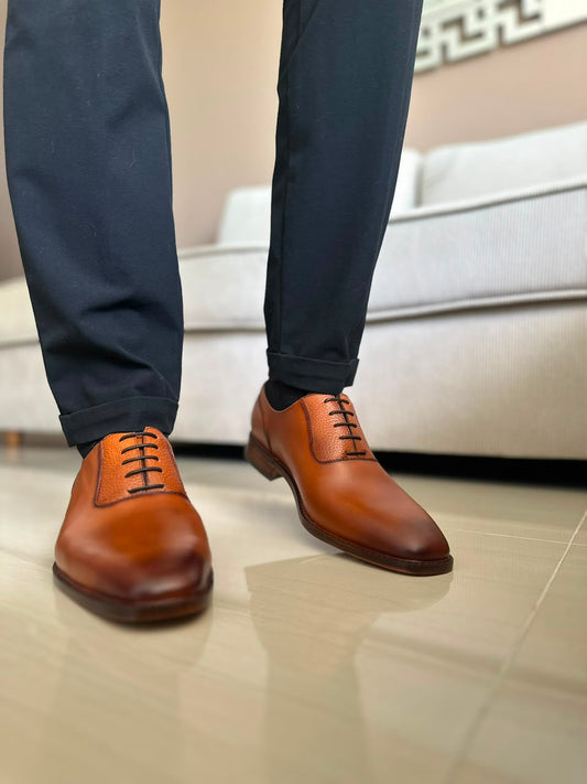 ZAPATO ELEGANTE PARA HOMBRE EN CUERO MIEL | REF WASHINGTON