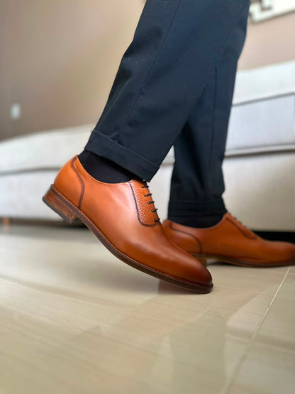 ZAPATO ELEGANTE PARA HOMBRE EN CUERO MIEL | REF WASHINGTON