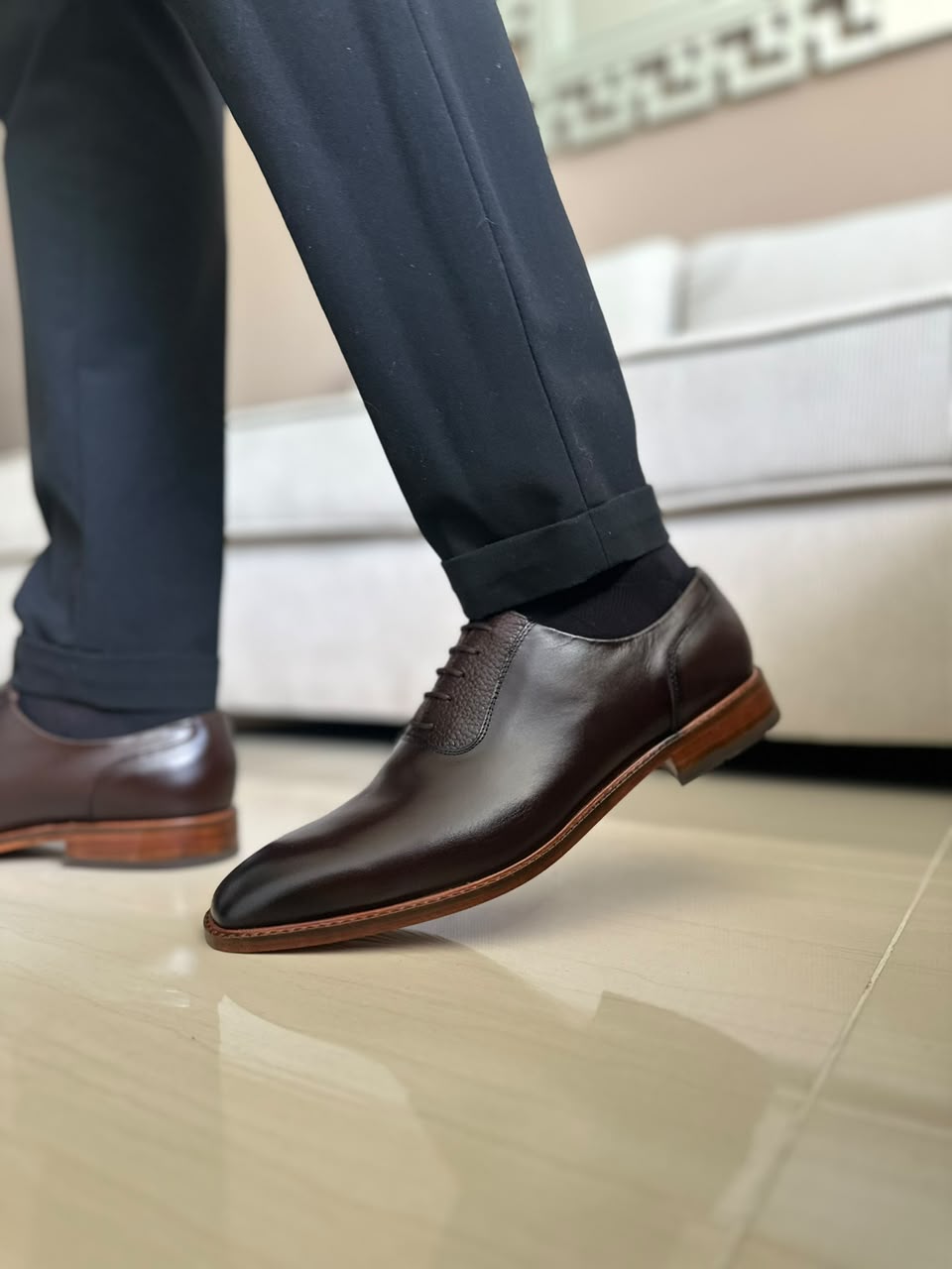 ZAPATO ELEGANTE PARA HOMBRE EN CUERO CAFE | REF WASHINGTON