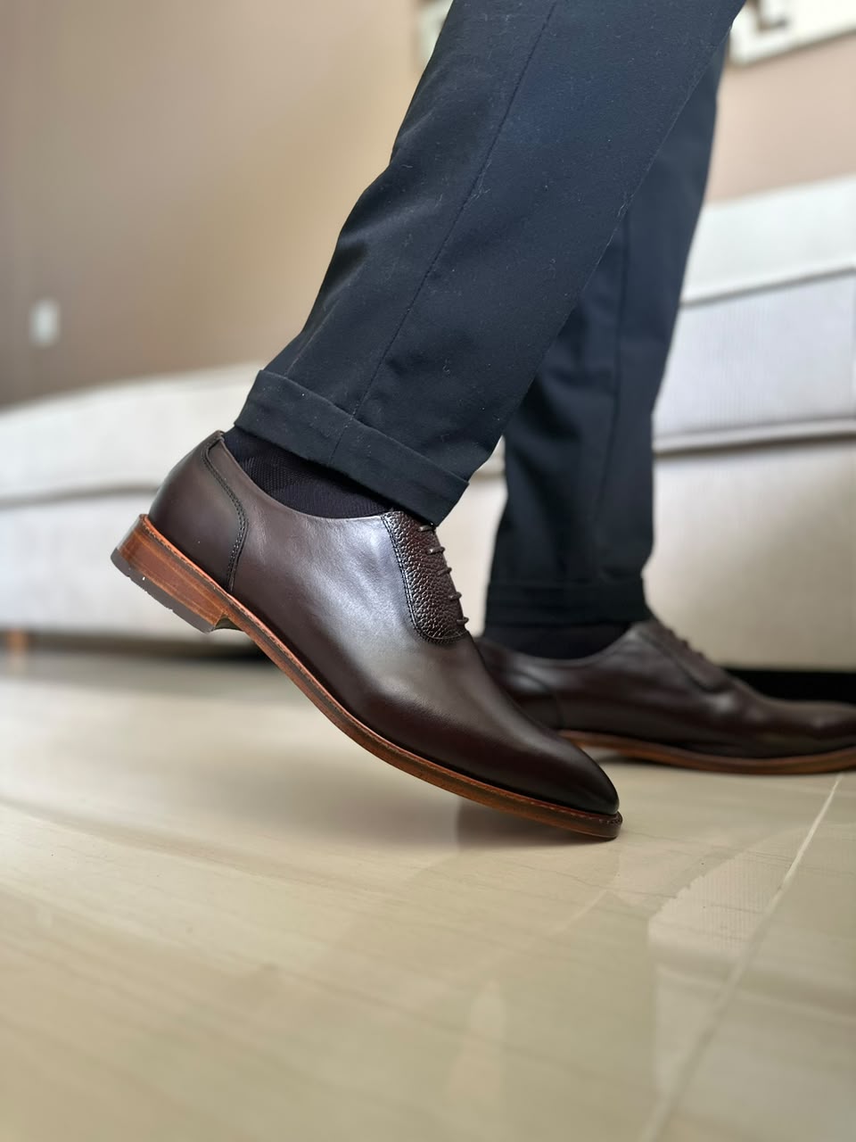 ZAPATO ELEGANTE PARA HOMBRE EN CUERO CAFE | REF WASHINGTON