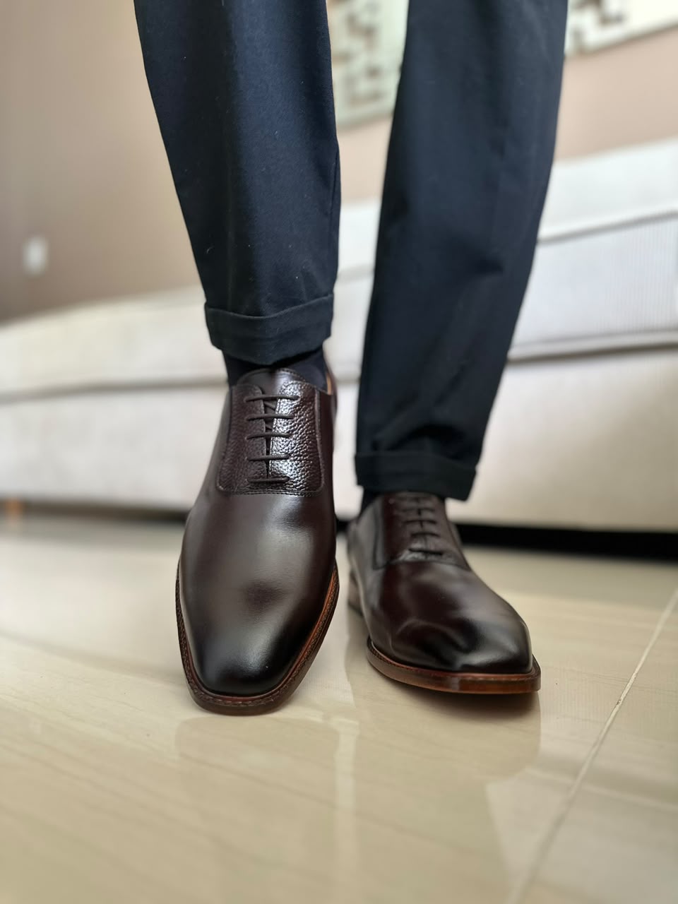 ZAPATO ELEGANTE PARA HOMBRE EN CUERO CAFE | REF WASHINGTON