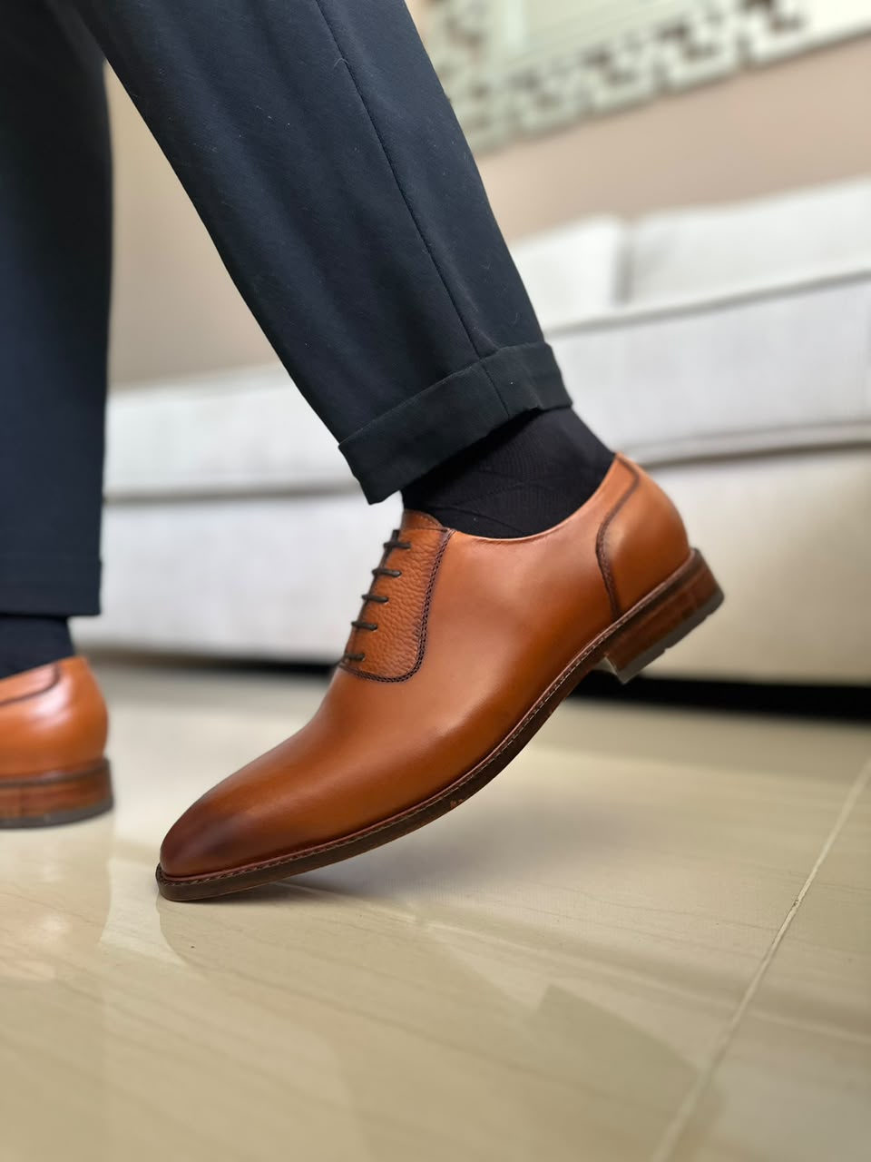 ZAPATO ELEGANTE PARA HOMBRE EN CUERO MIEL | REF WASHINGTON