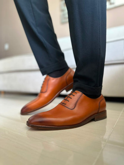 ZAPATO ELEGANTE PARA HOMBRE EN CUERO MIEL | REF WASHINGTON