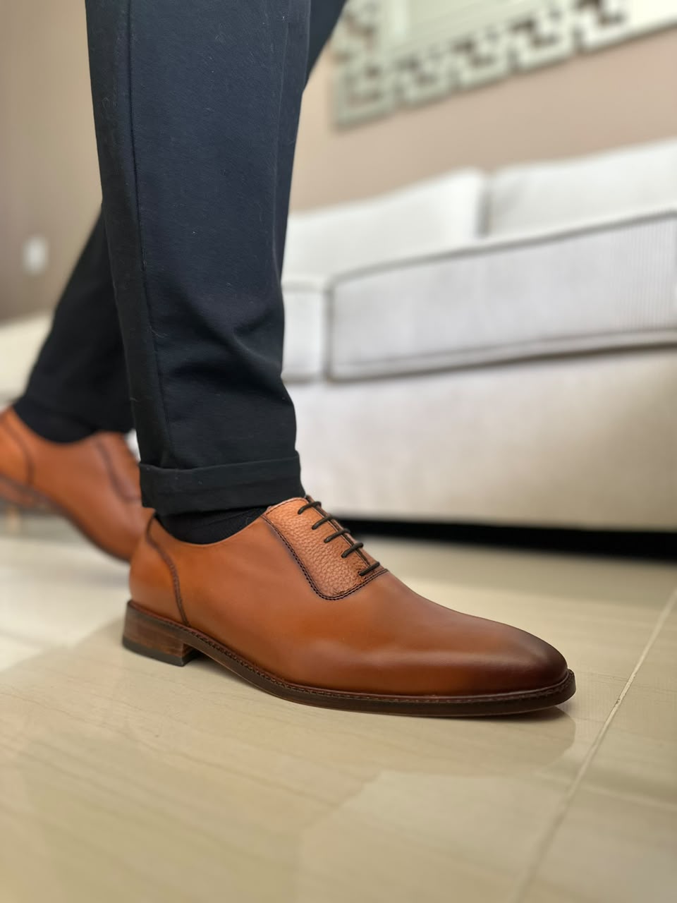 ZAPATO ELEGANTE PARA HOMBRE EN CUERO MIEL | REF WASHINGTON