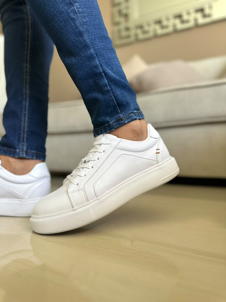 TENIS EN PARA HOMBRE EN CUERO BLANCO | REF CALIFORNIA