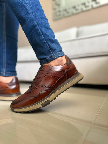 TENIS PARA HOMBRE CUERO MIEL | REF SACRAMENTO
