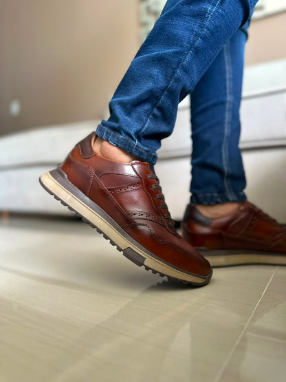 TENIS PARA HOMBRE CUERO MIEL | REF SACRAMENTO