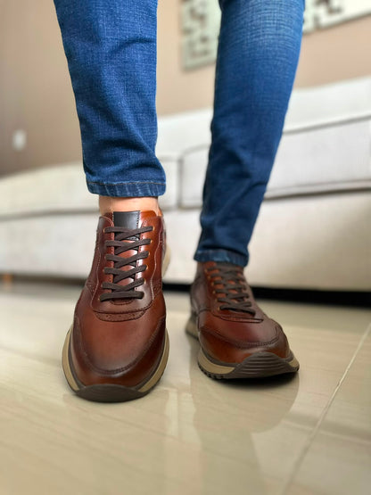 TENIS PARA HOMBRE CUERO MIEL | REF SACRAMENTO
