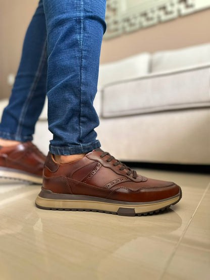 TENIS PARA HOMBRE CUERO MIEL | REF SACRAMENTO
