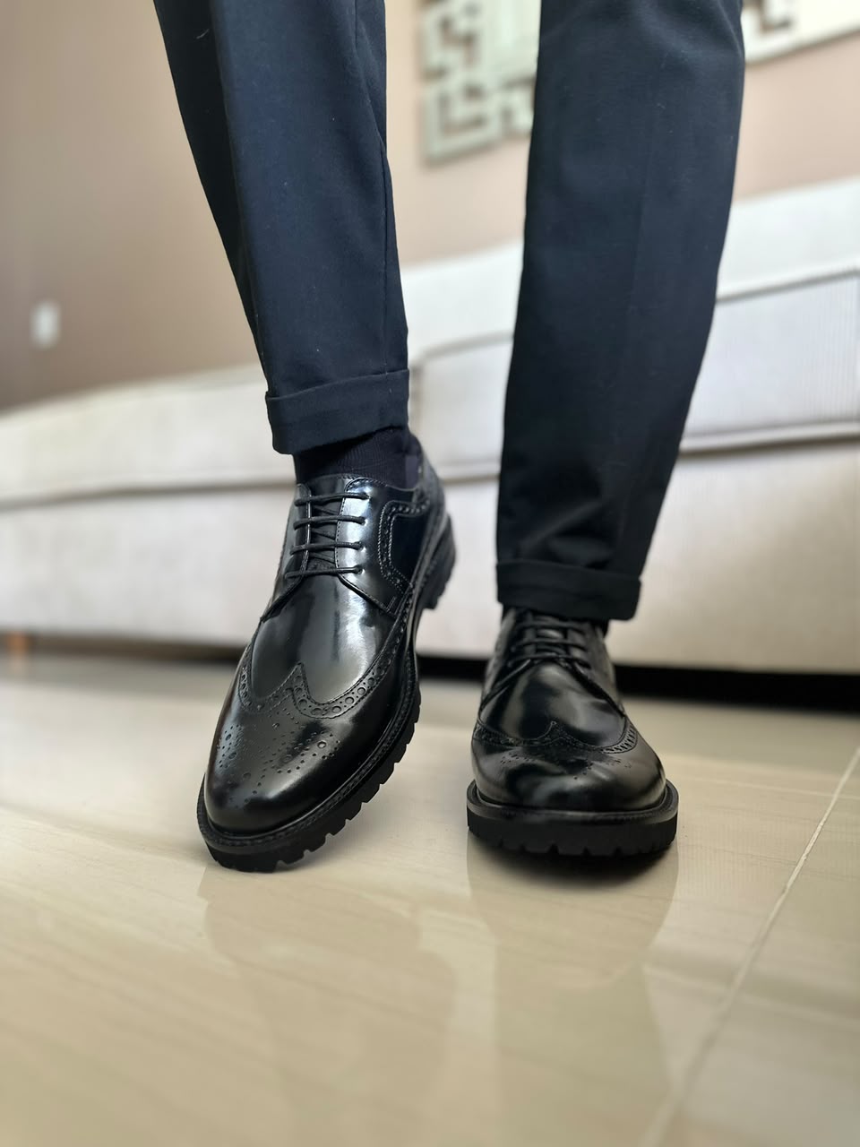 ZAPATOS ELEGANTES EN CUERO NEGRO | REF GALES