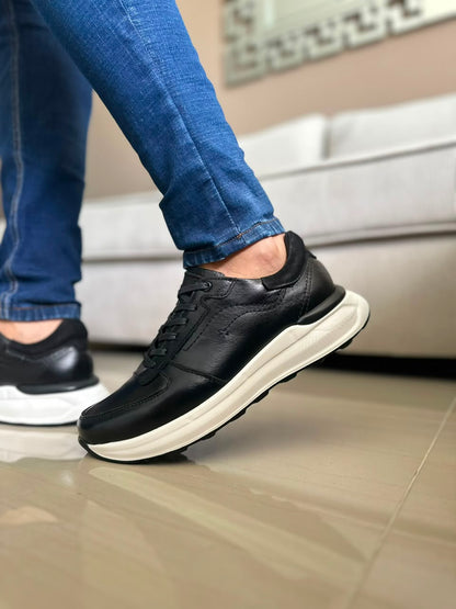 TENIS PARA HOMBRE EN CUERO NEGRO | REF PENSILVANIA