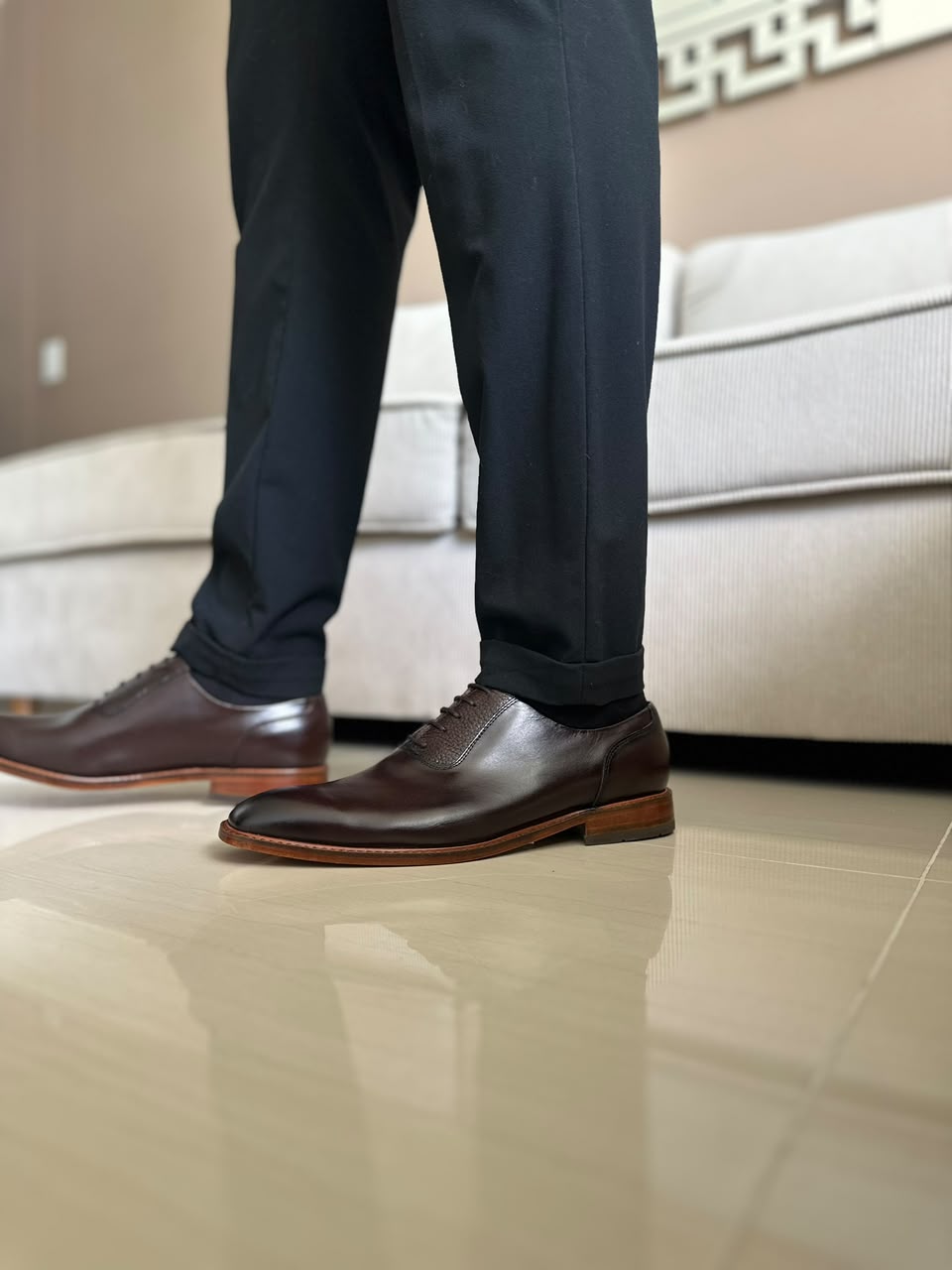 ZAPATO ELEGANTE PARA HOMBRE EN CUERO CAFE | REF WASHINGTON