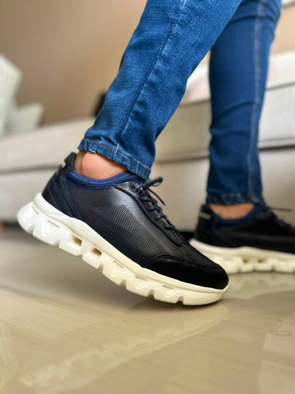 TENIS PARA HOMBRE EN CUERO AZUL | REF OREGÓN 402