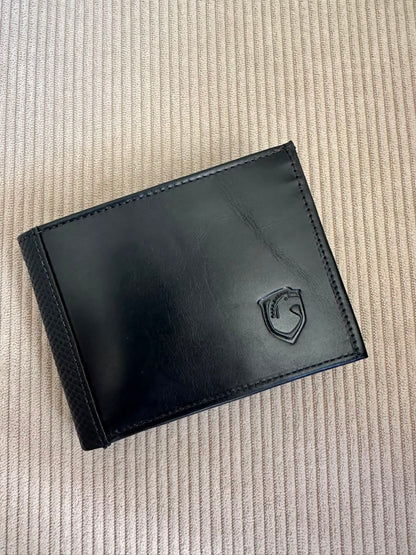 BILLETERA EN CUERO NEGRO PARA HOMBRE