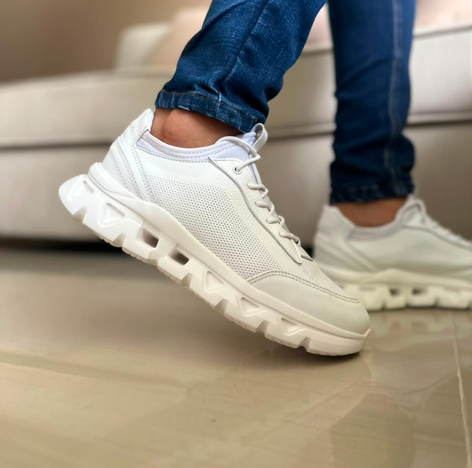 TENIS PARA HOMBRE EN CUERO BLANCO | REF OREGÓN 402