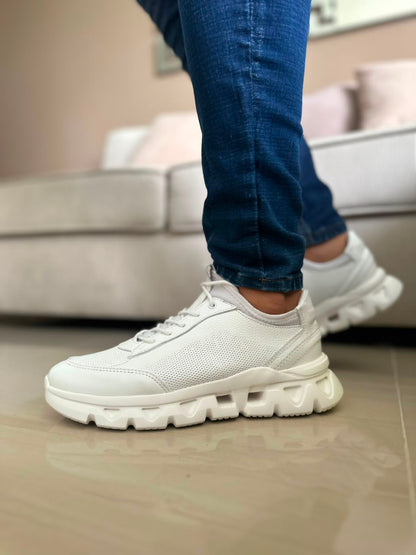 TENIS PARA HOMBRE EN CUERO BLANCO | REF OREGÓN 402