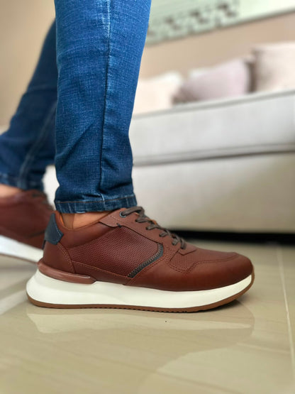 TENIS PARA HOMBRE EN CUERO MIEL | REF CONNECTICUT