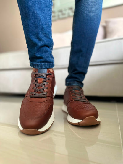 TENIS PARA HOMBRE EN CUERO MIEL | REF CONNECTICUT