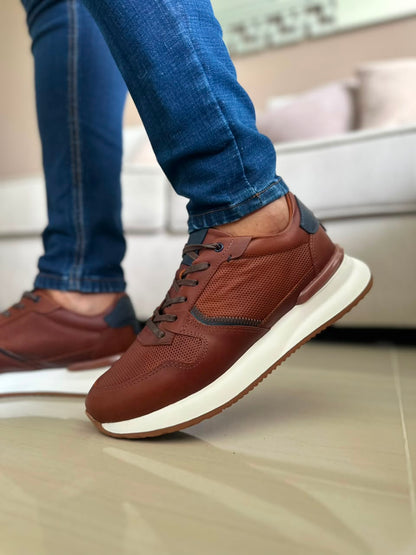 TENIS PARA HOMBRE EN CUERO MIEL | REF CONNECTICUT
