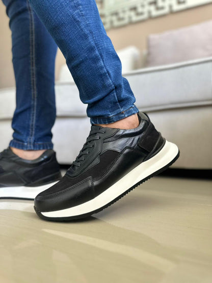 TENIS PARA HOMBRE EN CUERO NEGRO | REF ATENAS