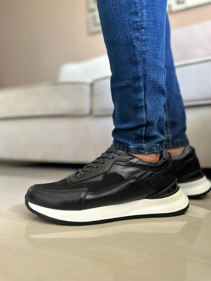 TENIS PARA HOMBRE EN CUERO NEGRO | REF ATENAS