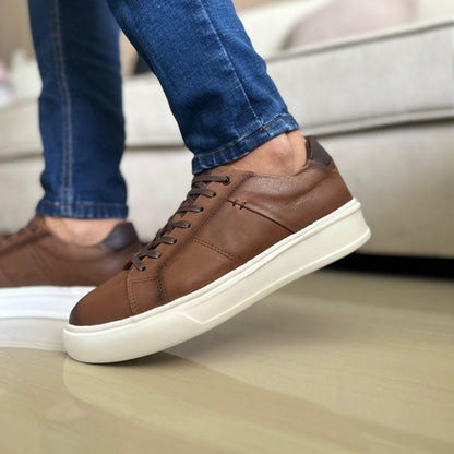 TENIS CLASICO FERNANDO CUERO MIEL / REF: TON 573