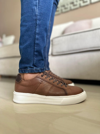 TENIS CLASICO FERNANDO CUERO MIEL / REF: TON 573