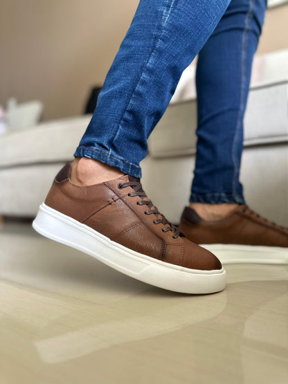 TENIS CLASICO FERNANDO CUERO MIEL / REF: TON 573