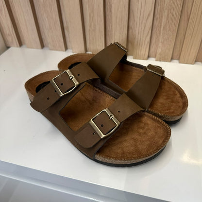 SANDALIAS PARA HOMBRE EN CUERO NOBUCK VERDE | REF: 55 FARID