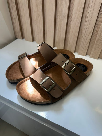 SANDALIAS PARA HOMBRE EN CUERO NOBUCK VERDE | REF: 55 FARID