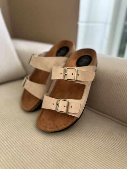 SANDALIAS PARA HOMBRE EN CUERO NOBUCK TALCO | REF: 55 FARID