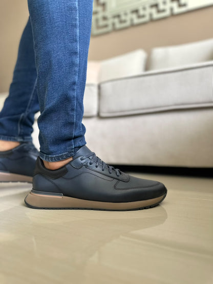 TENIS PARA HOMBRE EN CUERO AZUL | REF MADRID
