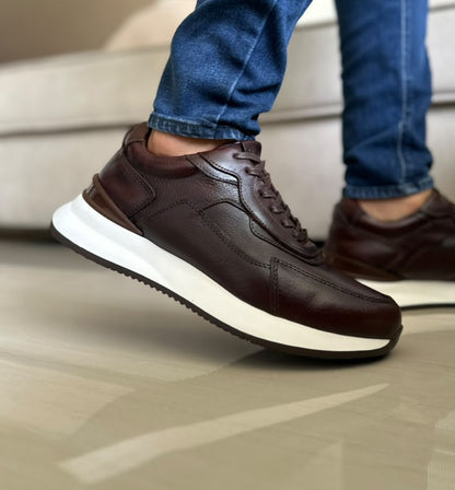 TENIS PARA HOMBRE EN CUERO COÑAG | REF ATENAS