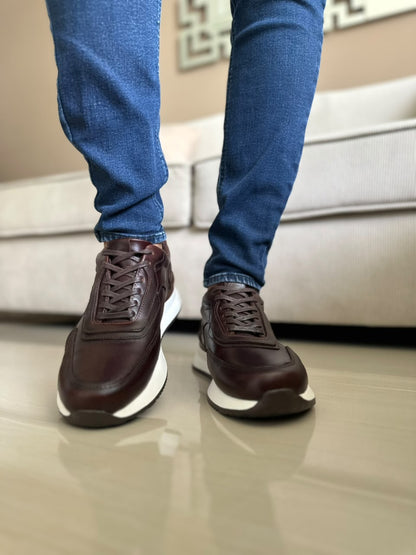 TENIS PARA HOMBRE EN CUERO COÑAG | REF ATENAS