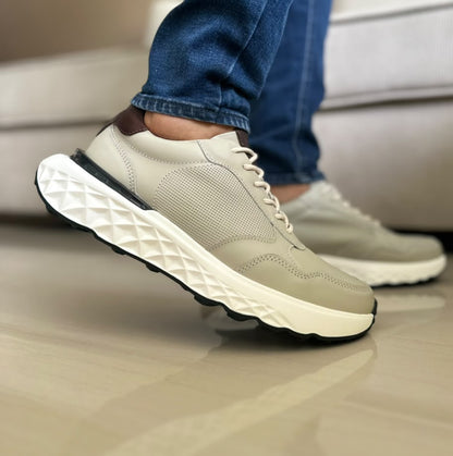 TENIS PARA HOMBRE EN CUERO GRIS | REF HELSINKI