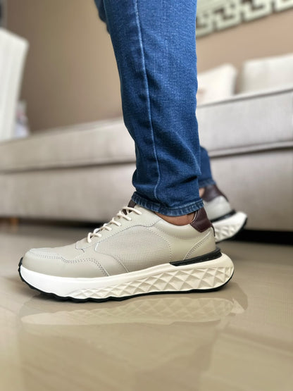 TENIS PARA HOMBRE EN CUERO GRIS | REF HELSINKI