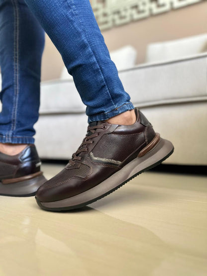 TENIS PARA HOMBRE EN CUERO CAFE | REF CONNECTICUT