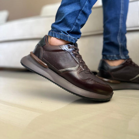 TENIS PARA HOMBRE EN CUERO CAFE | REF CONNECTICUT