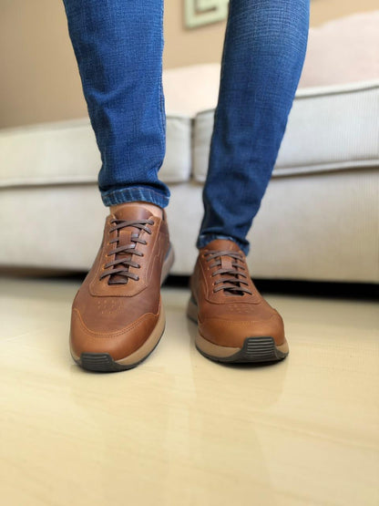 TENIS PARA HOMBRE EN CUERO CREMA | REF MARCO
