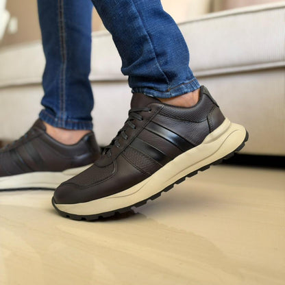 TENIS PARA HOMBRE EN CUERO CAFE | REF MARTE