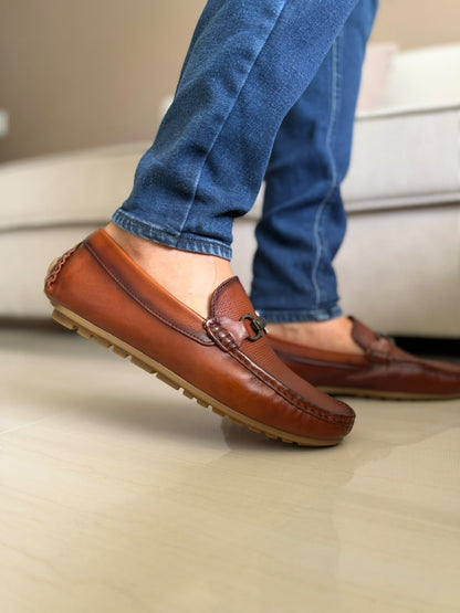MOCASINES EN CUERO MIEL PARA HOMBRE | REF WINDSOR