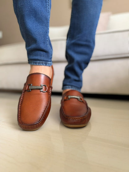 MOCASINES EN CUERO MIEL PARA HOMBRE | REF WINDSOR