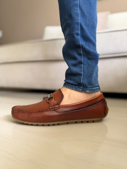 MOCASINES EN CUERO MIEL PARA HOMBRE | REF WINDSOR