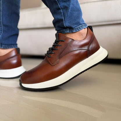 TENIS PARA HOMBRE EN CUERO MIEL | REF CANNES