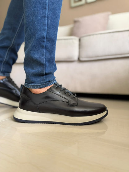 TENIS PARA HOMBRE EN CUERO NEGRO | REF CANNES
