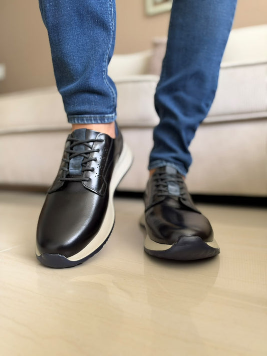 TENIS PARA HOMBRE EN CUERO NEGRO | REF CANNES