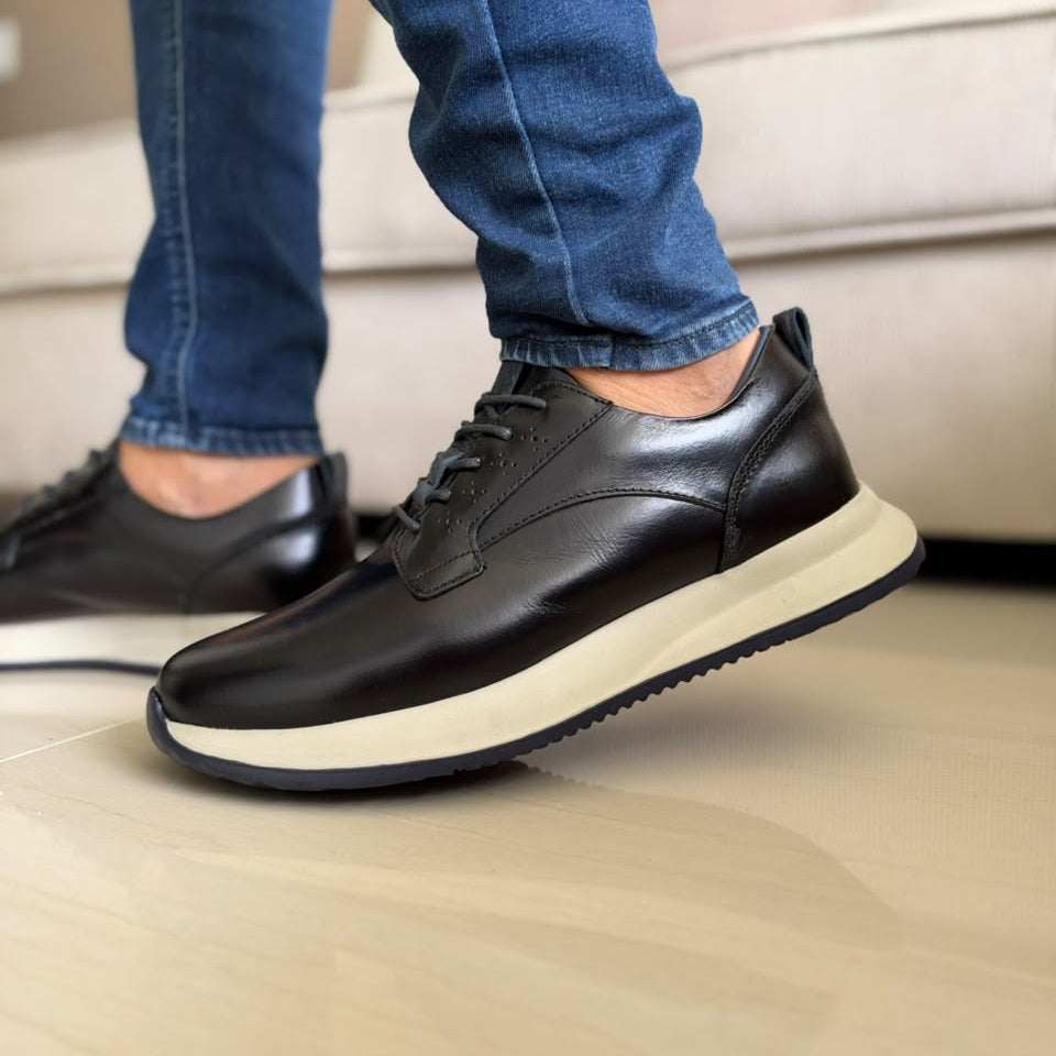 TENIS PARA HOMBRE EN CUERO NEGRO | REF CANNES
